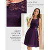 image:imageBeryLove Womens Short Prom Dresses for Teens Sleeveless Flowy A Line Wedding Guest Lace Formal DressShortgrape