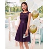 image:imageBeryLove Womens Short Prom Dresses for Teens Sleeveless Flowy A Line Wedding Guest Lace Formal DressShortgrape