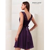 image:imageBeryLove Womens Short Prom Dresses for Teens Sleeveless Flowy A Line Wedding Guest Lace Formal DressShortgrape