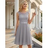 image:imageBeryLove Womens Short Prom Dresses for Teens Sleeveless Flowy A Line Wedding Guest Lace Formal DressShortgrey