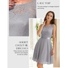image:imageBeryLove Womens Short Prom Dresses for Teens Sleeveless Flowy A Line Wedding Guest Lace Formal DressShortgrey