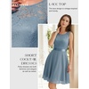 image:imageBeryLove Womens Short Prom Dresses for Teens Sleeveless Flowy A Line Wedding Guest Lace Formal DressShortgrey Blue