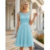 image:imageBeryLove Womens Short Prom Dresses for Teens Sleeveless Flowy A Line Wedding Guest Lace Formal DressShortlight Blue