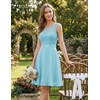 image:imageBeryLove Womens Short Prom Dresses for Teens Sleeveless Flowy A Line Wedding Guest Lace Formal DressShortlight Blue