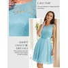 image:imageBeryLove Womens Short Prom Dresses for Teens Sleeveless Flowy A Line Wedding Guest Lace Formal DressShortlight Blue