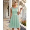 image:imageBeryLove Womens Short Prom Dresses for Teens Sleeveless Flowy A Line Wedding Guest Lace Formal DressShortlight Green