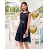 image:imageBeryLove Womens Short Prom Dresses for Teens Sleeveless Flowy A Line Wedding Guest Lace Formal DressShortnavy