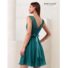 image:imageBeryLove Womens Short Prom Dresses for Teens Sleeveless Flowy A Line Wedding Guest Lace Formal DressShortpeacock Green