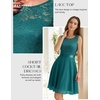 image:imageBeryLove Womens Short Prom Dresses for Teens Sleeveless Flowy A Line Wedding Guest Lace Formal DressShortpeacock Green