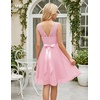 image:imageBeryLove Womens Short Prom Dresses for Teens Sleeveless Flowy A Line Wedding Guest Lace Formal DressShortpink