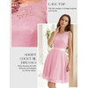 image:imageBeryLove Womens Short Prom Dresses for Teens Sleeveless Flowy A Line Wedding Guest Lace Formal DressShortpink