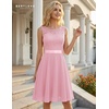 image:imageBeryLove Womens Short Prom Dresses for Teens Sleeveless Flowy A Line Wedding Guest Lace Formal DressShortpink