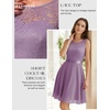image:imageBeryLove Womens Short Prom Dresses for Teens Sleeveless Flowy A Line Wedding Guest Lace Formal DressShortpurple