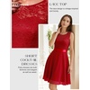 image:imageBeryLove Womens Short Prom Dresses for Teens Sleeveless Flowy A Line Wedding Guest Lace Formal DressShortred