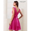 image:imageBeryLove Womens Short Prom Dresses for Teens Sleeveless Flowy A Line Wedding Guest Lace Formal DressShortrose