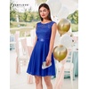 image:imageBeryLove Womens Short Prom Dresses for Teens Sleeveless Flowy A Line Wedding Guest Lace Formal DressShortroyalblue
