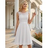 image:imageBeryLove Womens Short Prom Dresses for Teens Sleeveless Flowy A Line Wedding Guest Lace Formal DressShortwhite