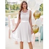 image:imageBeryLove Womens Short Prom Dresses for Teens Sleeveless Flowy A Line Wedding Guest Lace Formal DressShortwhite