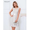 image:imageBeryLove Womens Short Prom Dresses for Teens Sleeveless Flowy A Line Wedding Guest Lace Formal DressShortwhite