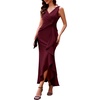 image:imageBeryLove Formal Wedding Guest Evening Midi Ruffle Dresses Prom Cocktail Party Mother of The Bride DressBurgundy