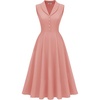 image:imageBeryLove Vintage 1950s Cocktail Dresses for Women Semi Formal Button Down ALine Tea Party DressBlush