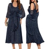 image:imageBeryLove Wedding Guest Dress Sequin Formal Party Prom Gowns Evening Two Piece Sparkly Cocktail DressesNavy
