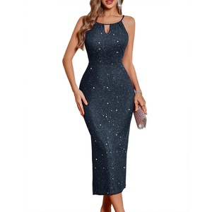 image:imageBeryLove Sequin Homecoming Cocktail Formal Spaghetti Strap Dresses Wedding Guest Glitter Sparkly Party Prom DressBdarkblue