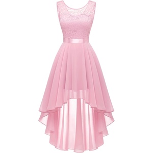 image:imageBeryLove Summer Wedding Guest Formal Cocktail Dresses Sequin Prom Party Lace High Low Bridesmaid Elegant DressPink