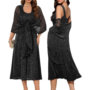 image:imageBeryLove Wedding Guest Dress Sequin Formal Party Prom Gowns Evening Two Piece Sparkly Cocktail DressesBlack
