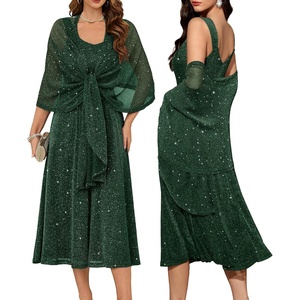image:imageBeryLove Wedding Guest Dress Sequin Formal Party Prom Gowns Evening Two Piece Sparkly Cocktail DressesDark Green