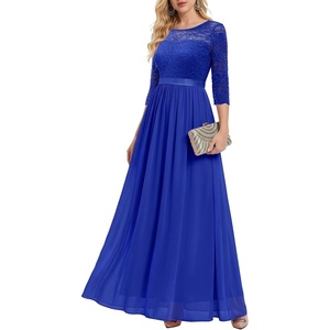 image:imageBeryLove Women Long Sleeve Formal Party Dress Lace Wedding Guest Maxi Dresses Elegant Cocktail Evening GownsRoyalblue