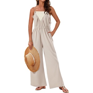 image:imageBeryLove Womens Pants Romper Summer Drawstring Waist Graduation Jumpsuit 2025 One Piece Outfit