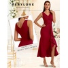 image:imageBeryLove Formal Wedding Guest Evening Midi Ruffle Dresses Prom Cocktail Party Mother of The Bride DressRed
