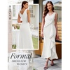 image:imageBeryLove Formal Wedding Guest Evening Midi Ruffle Dresses Prom Cocktail Party Mother of The Bride DressWhite