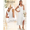 image:imageBeryLove Formal Wedding Guest Evening Midi Ruffle Dresses Prom Cocktail Party Mother of The Bride DressWhite