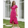 image:imageBeryLove Women Formal Party Dresses Flutter Short Sleeve Wedding Guest Cocktail Long Evening Dress S007 ZMagenta 2XL