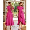 image:imageBeryLove Women Formal Party Dresses Flutter Short Sleeve Wedding Guest Cocktail Long Evening Dress S007 ZMagenta 2XL