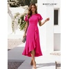image:imageBeryLove Women Formal Party Dresses Flutter Short Sleeve Wedding Guest Cocktail Long Evening Dress S007 ZMagenta 2XL