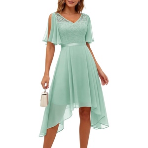 image:imageBeryLove Cocktail Formal Party Dress Bridesmaid Wedding Guest A Line Lace Elegant Flowy Prom DressesLight Green