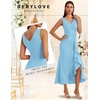image:imageBeryLove Formal Wedding Guest Evening Midi Ruffle Dresses Prom Cocktail Party Mother of The Bride DressLightblue