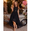 image:imageBeryLove Homecoming Prom Formal Sequin High Low Cocktail Lace Wedding Dress  Women Sparkly Glitter Dresses Bridesmaid Chiffon Backless Gown Party Fashion Floral Dress for Teens 2026 Elegant OutfitsBlack