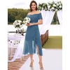 image:imageBeryLove Sequin Formal Wedding Guest Prom Party Dress Off Shoulder Cocktail Sparkly Midi Evening DressGreyblue
