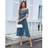 image:imageBeryLove Sequin Formal Wedding Guest Prom Party Dress Off Shoulder Cocktail Sparkly Midi Evening DressGreyblue