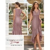 image:imageBeryLove Wedding Guest Dresses for Women Sparkly Long Formal Prom Dress Evening Cocktail Bridesmaid Long High Low Date Night Gowns 7067 Blush XL