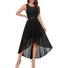 image:imageBeryLove Homecoming Prom Formal Sequin High Low Cocktail Lace Wedding Dress  Women Sparkly Glitter Dresses Bridesmaid Chiffon Backless Gown Party Fashion Floral Dress for Teens 2026 Elegant OutfitsBlack