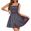 image:imageBeryLove Women Sequin Homecoming Dress Cocktail Sleeveless Sparkly Tie Party Mini Formal DressesColorful Purple