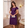 image:imageBeryLove Prom Dress for Teens Sequin Formal Party Dress with Flutter Short Sleeves for Wedding amp Cocktail Evening EventsGrape