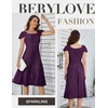 image:imageBeryLove Prom Dress for Teens Sequin Formal Party Dress with Flutter Short Sleeves for Wedding amp Cocktail Evening EventsGrape