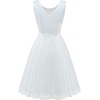 image:imageBeryLove Sequin Dress Vintage A Line Wedding Formal Swing Tulle Dress Sleeveless Cocktail Mini DressTulle Sequin White