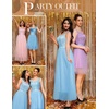 image:imageBeryLove Sequin Dress for Woman Vintage A Line Wedding Formal Swing Mesh Dress Sleeveless Cocktail Maxi GownsLongblue